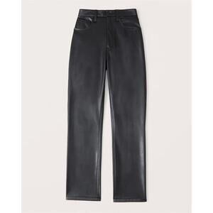 Abercrombie & Fitch Vegan Leather 90s Straight Pant - 26